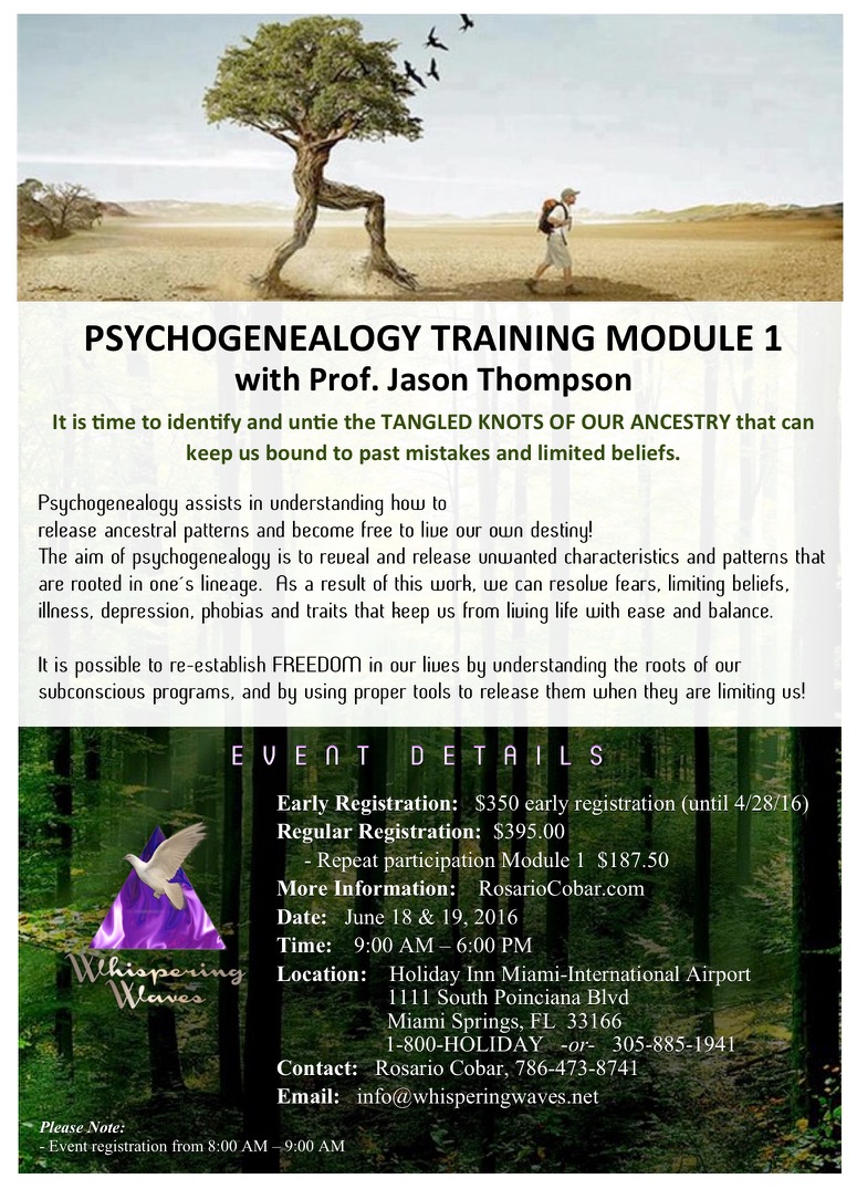 Psychogenealogy Training (Module 1) with Prof. Jason Thompson